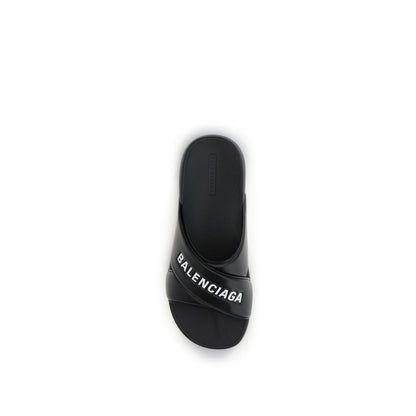 Black Rubber Slippers