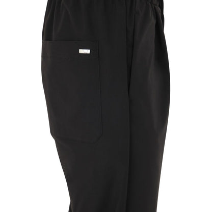 Black Polyester Casual Pants