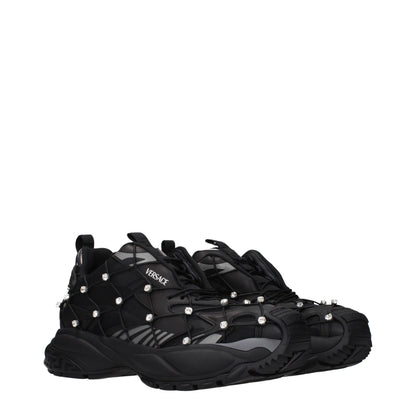 Black Fabric Sneakers