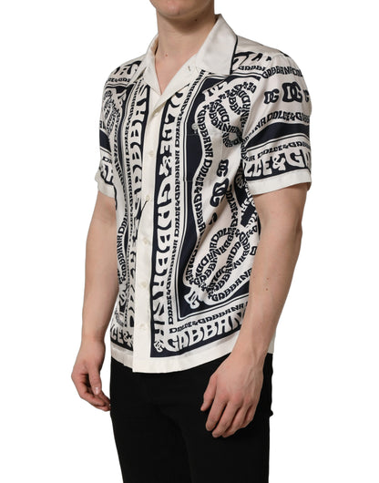 Black White Logo Bandana Short Sleeves Shirt