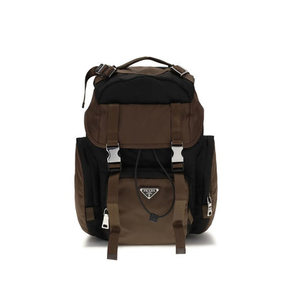 Brown Recycled Polyamide Backpack