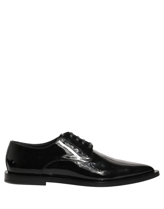 Black Leather Men Derby Dress Formal Shoes