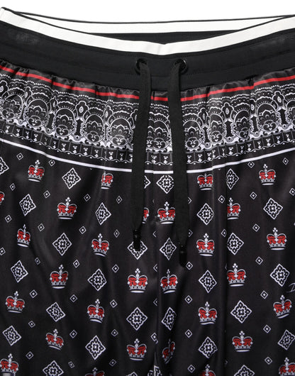 Black Bandana Crown Jogger Men Trouser Pants
