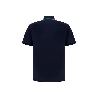 Blue Cotton Polo Shirt