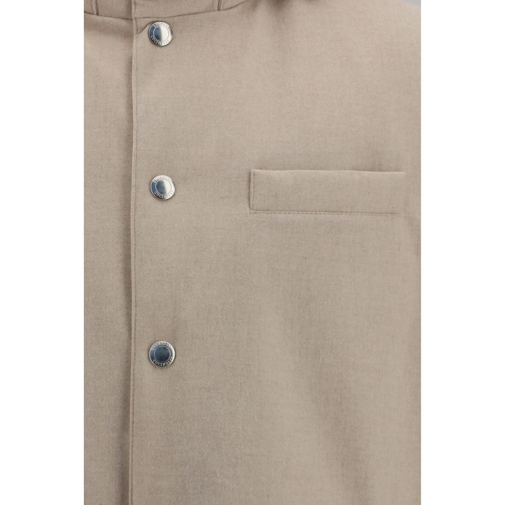 Beige Wool Oves Aries Sleeveless Jacket