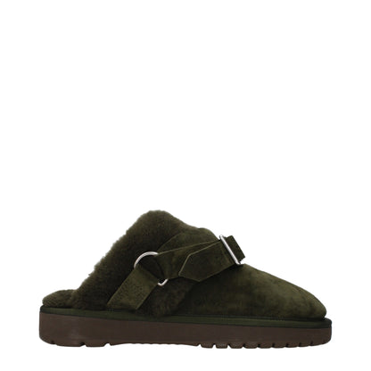 Green Leather Slippers