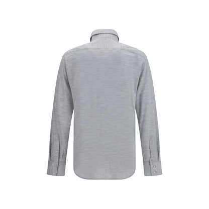 Gray Silk Dress Shirt
