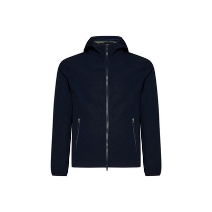 Blue Elastane Shell Jacket