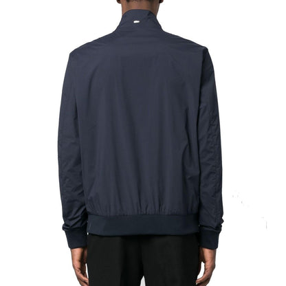Blue Polyester Bomber