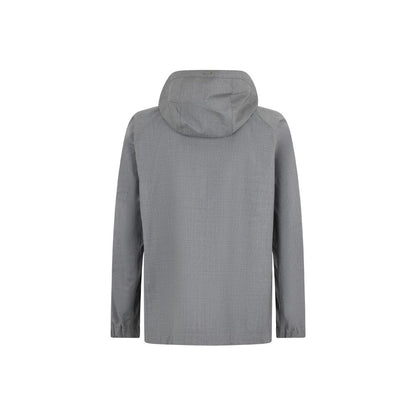 Gray Virgin Wool Shell Jacket