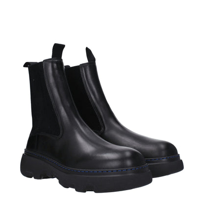 Black Leather Ankle Boots