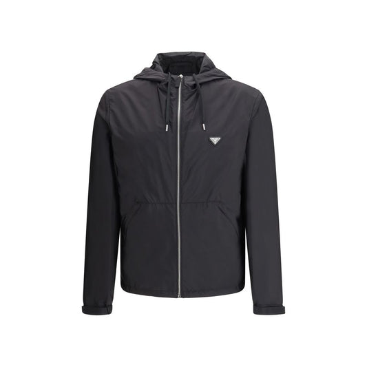 Black Recycled Polyamide Shell Jacket