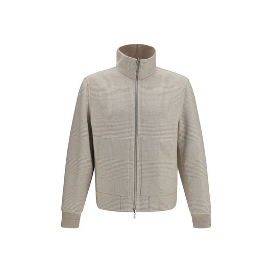 Beige Cashmere Full-Length Jacket
