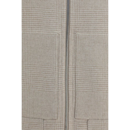 Beige Cashmere Full-Length Jacket