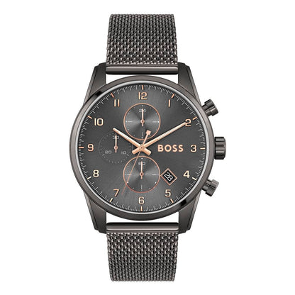 Gray Stainless Steel Dress Watch