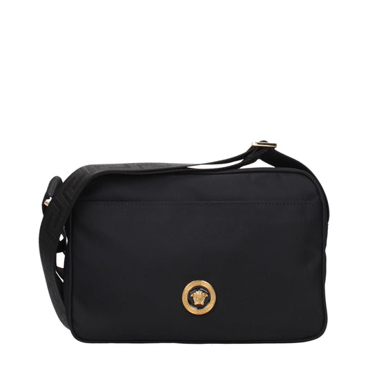 Black Fabric Crossbody Bag