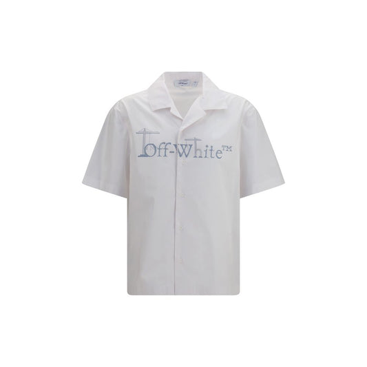 White Cotton Pattern Shirt