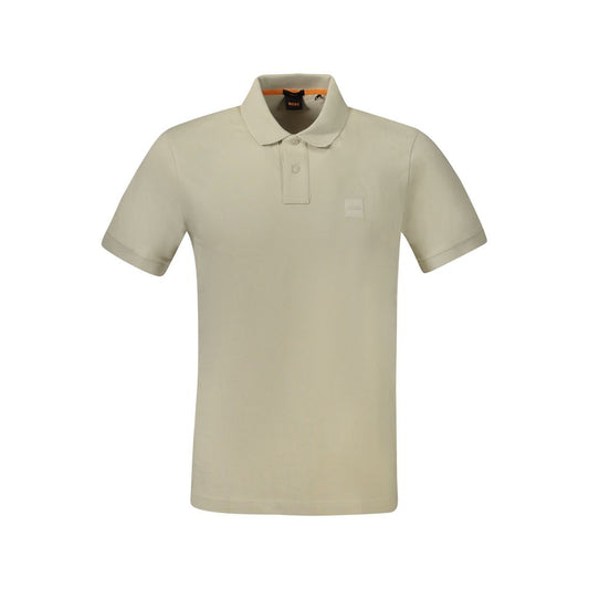 Beige Cotton Men's Polo