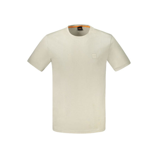 Beige Cotton Men's T-Shirt