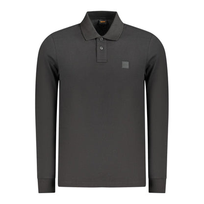 Black Cotton Men's Polo Shirt