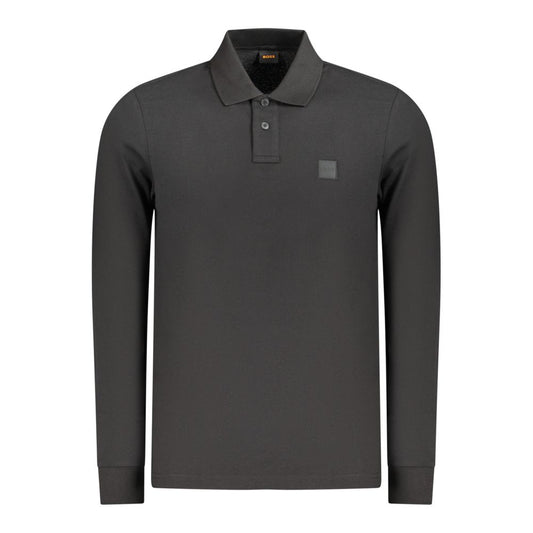 Black Cotton Men's Polo Shirt