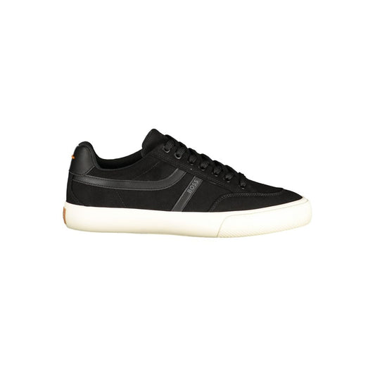 Black Polyurethane Men's Sneaker