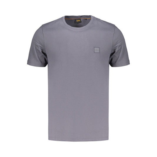 Blue Cotton Men's T-Shirt