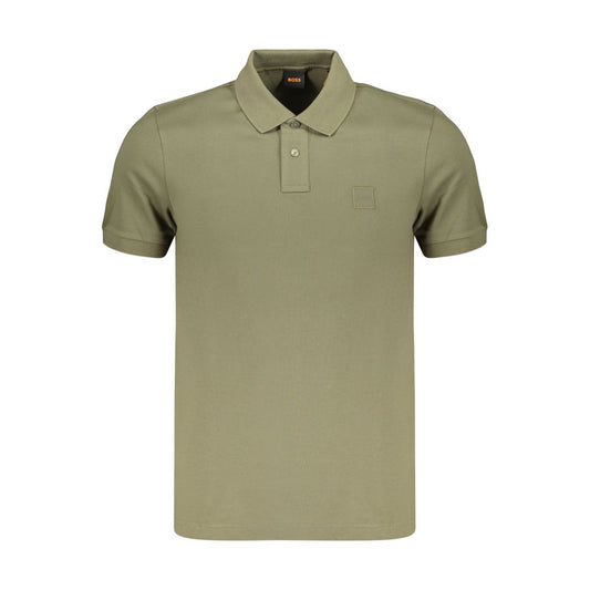 Green Cotton Men's Polo Shirt