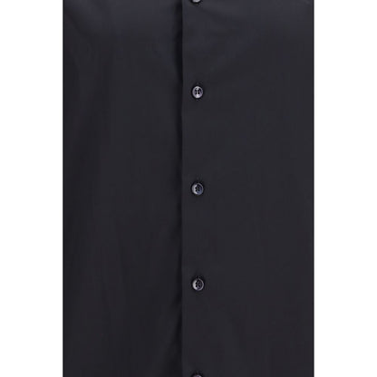 Black Cotton Dress Shirt