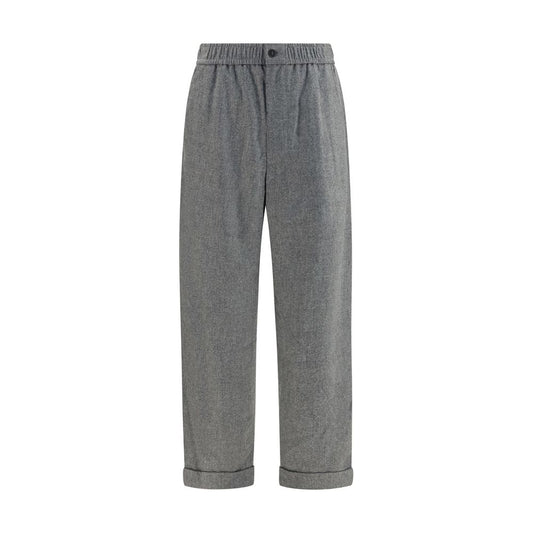 Gray Wool Oves Aries Casual Pants