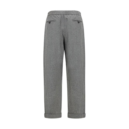 Gray Wool Oves Aries Casual Pants