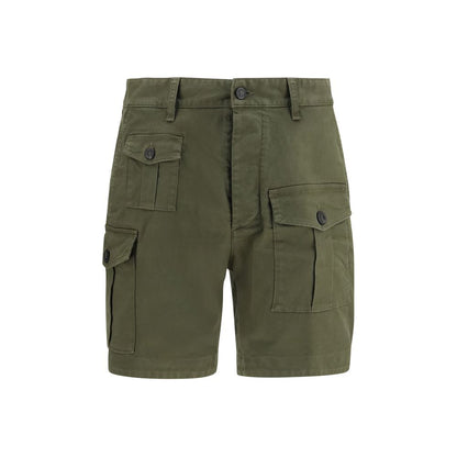 Bicolor Cotton Bermuda Shorts