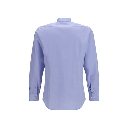 Blue Cotton Dress Shirt