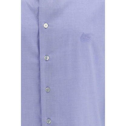 Blue Cotton Dress Shirt