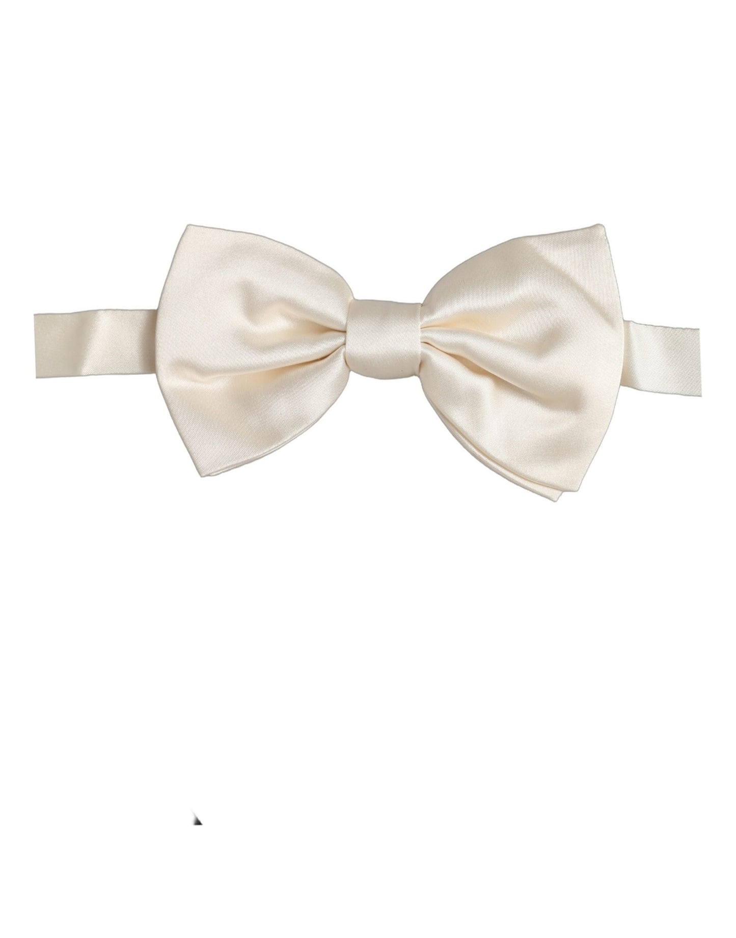 Men White 100% Silk Adjustable Neck Papillon Bow Tie