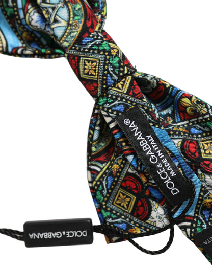 Men Multicolor Sicilian Adjustable Neck Papillon Bow Tie