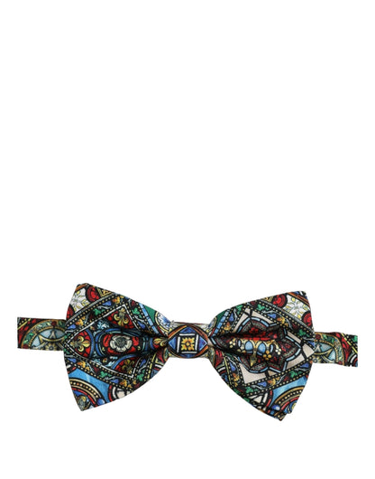 Men Multicolor Sicilian Adjustable Neck Papillon Bow Tie
