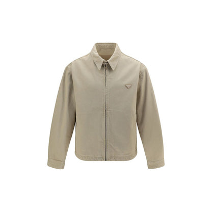 Beige Cotton Denim Jacket
