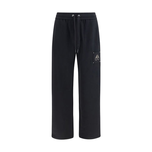 Black Cotton Casual Pants
