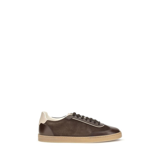 Brown Calf Leather Bos Taurus Low Top Sneakers