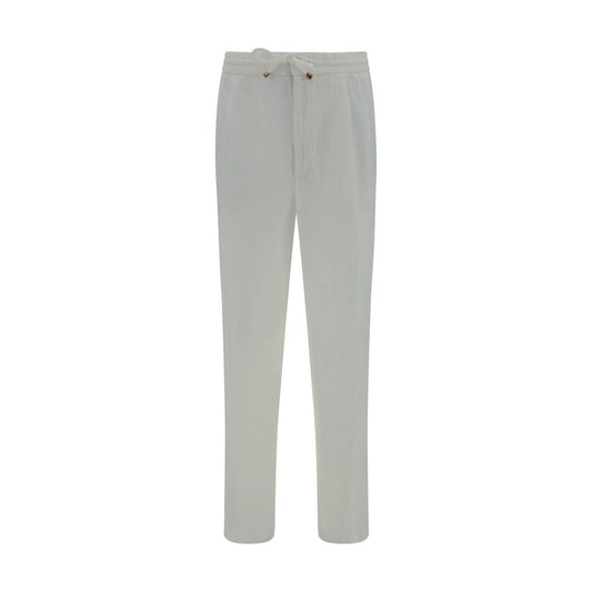 White Linen Casual Pants