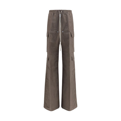 Brown Ramie Cargo Pants