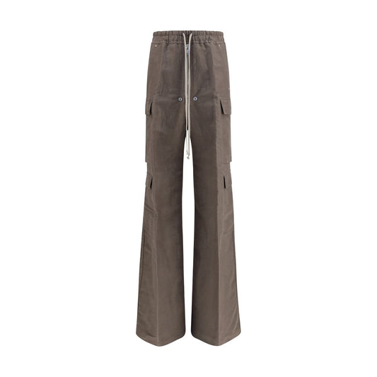 Brown Ramie Cargo Pants