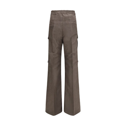 Brown Ramie Cargo Pants