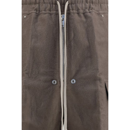 Brown Ramie Cargo Pants
