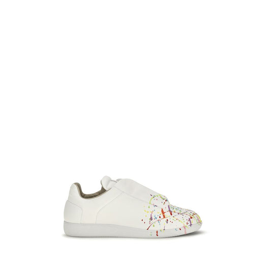 White Calf Leather Bos Taurus Low Top Sneakers