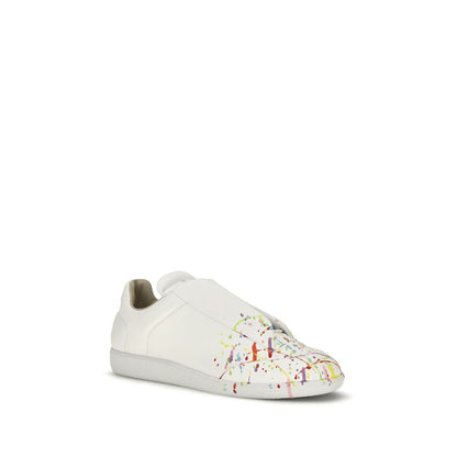 White Calf Leather Bos Taurus Low Top Sneakers