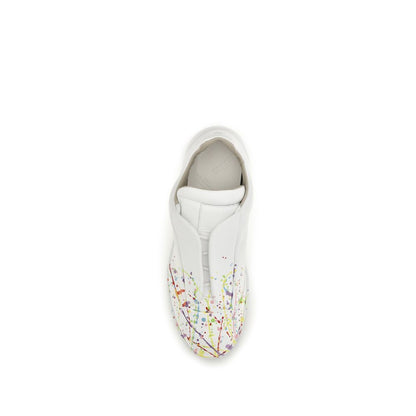 White Calf Leather Bos Taurus Low Top Sneakers
