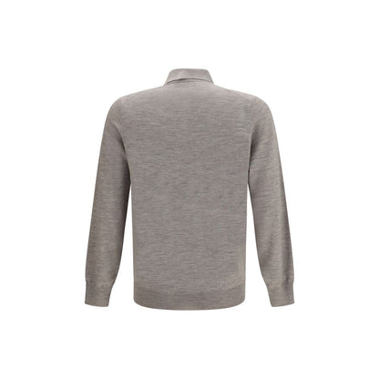 Gray Cashmere Polo Shirt