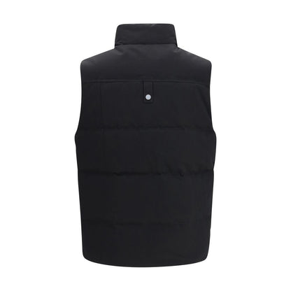 Black Cotton Sleeveless Jacket